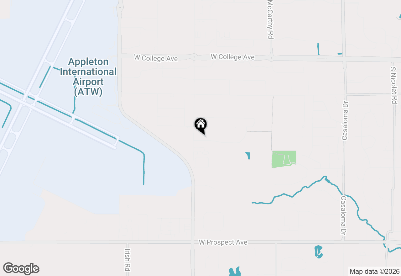 Map of 5770 W Natures Ln, Appleton, WI 54914