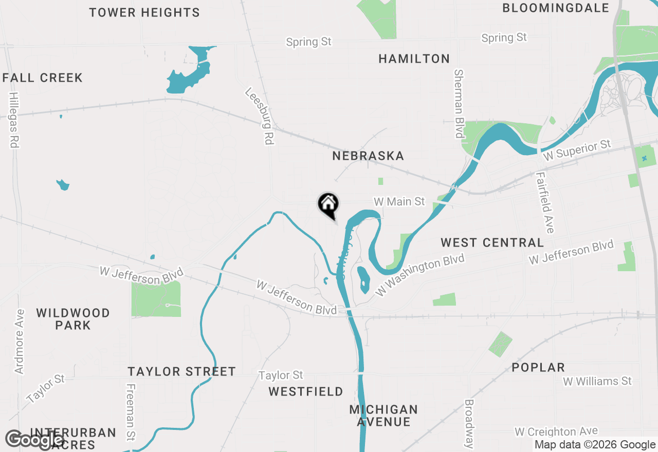 Map of 412 Greenwood Avenue, Fort Wayne, IN 46808