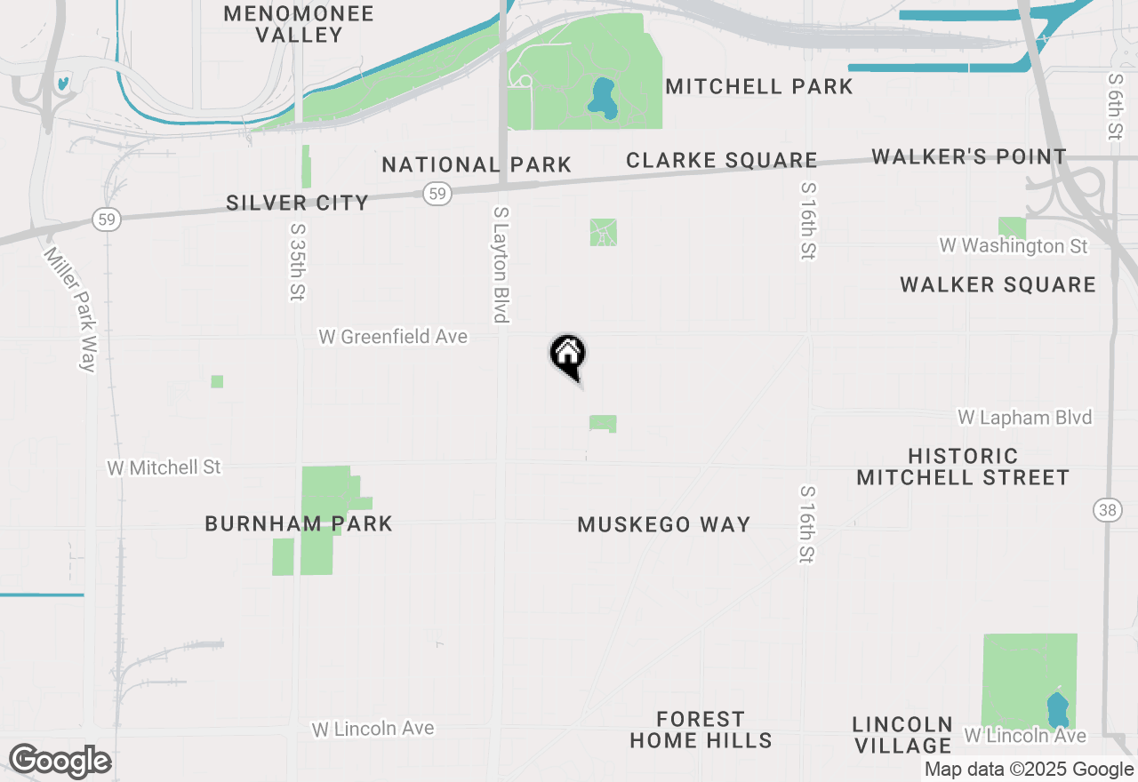 Map of 1544 S 25th St, Milwaukee, WI 53204