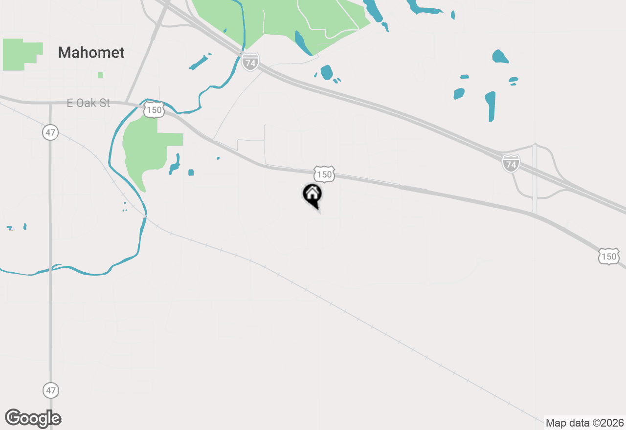 Map of 1402 Alydar Drive, Mahomet, IL 61853