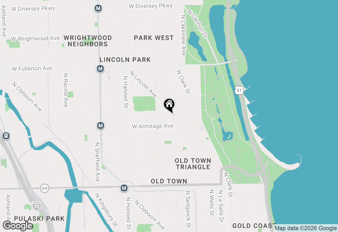 Map of 2040 N Cleveland Avenue #B, Chicago, IL 60614