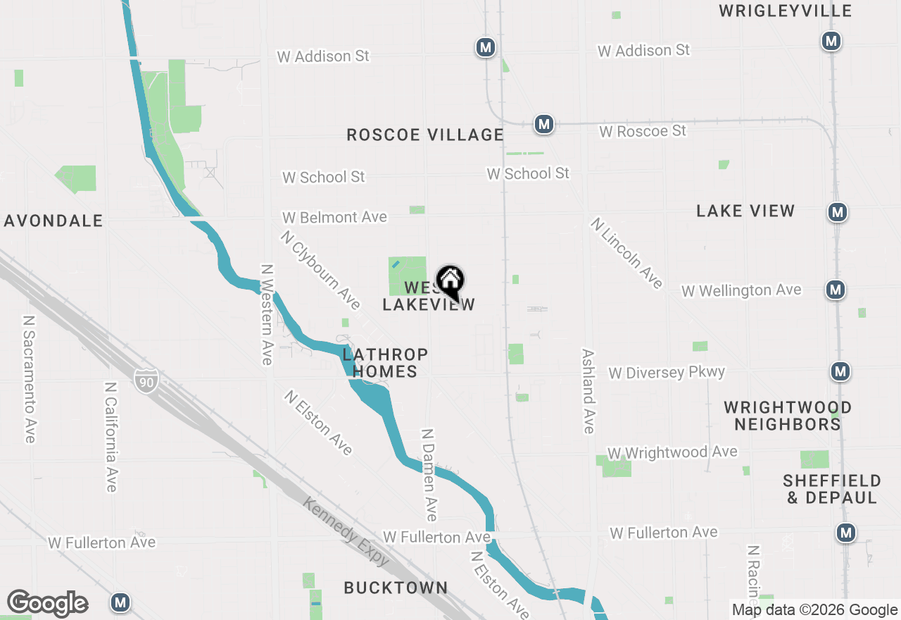 Map of 1926 W Oakdale Avenue, Chicago, IL 60657