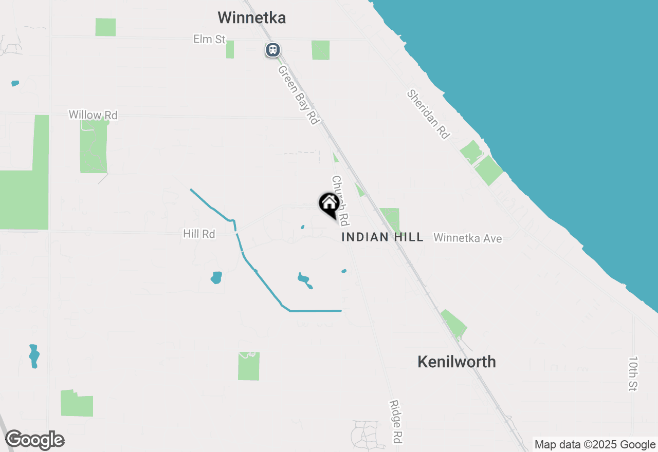 Map of 1 N Indian Hill Road, Winnetka, IL 60093