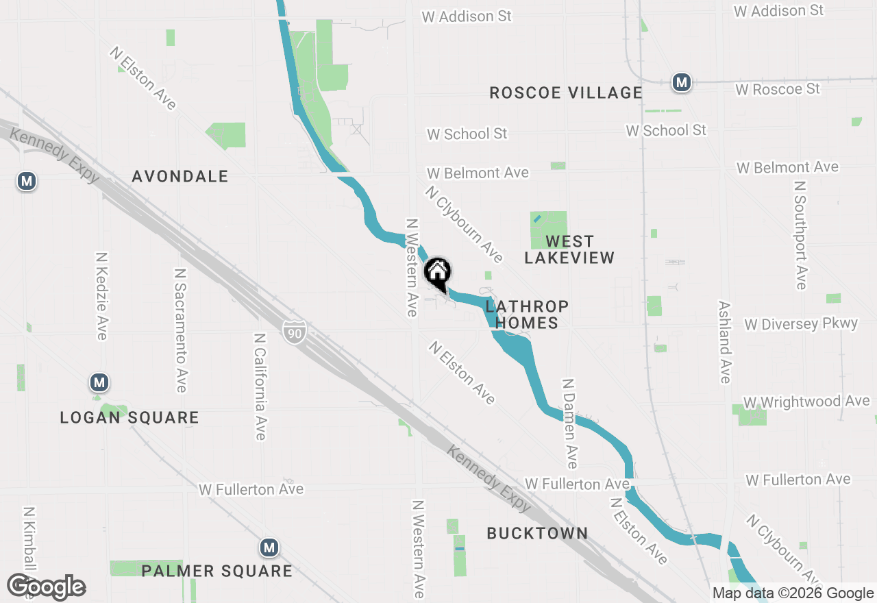 Map of 2318 W Wolfram Street, Chicago, IL 60618