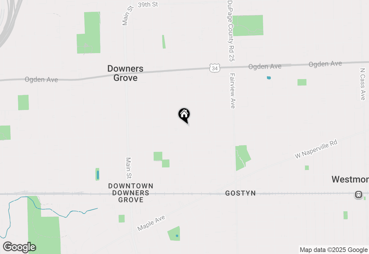 Map of 4624 Stanley Avenue, Downers Grove, IL 60515