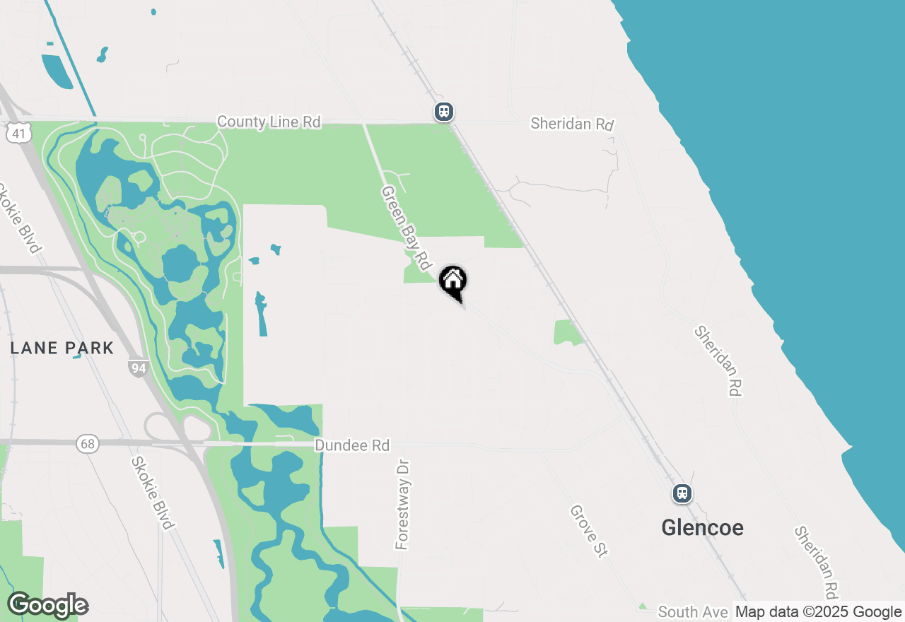 Map of 1160 Skokie Ridge Drive, Glencoe, IL 60022