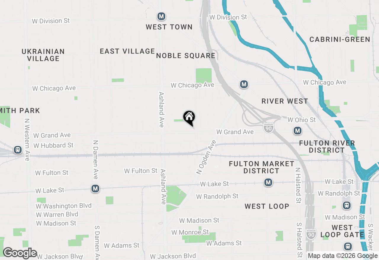 Map of 1424 W Grand Avenue #5, Chicago, IL 60642