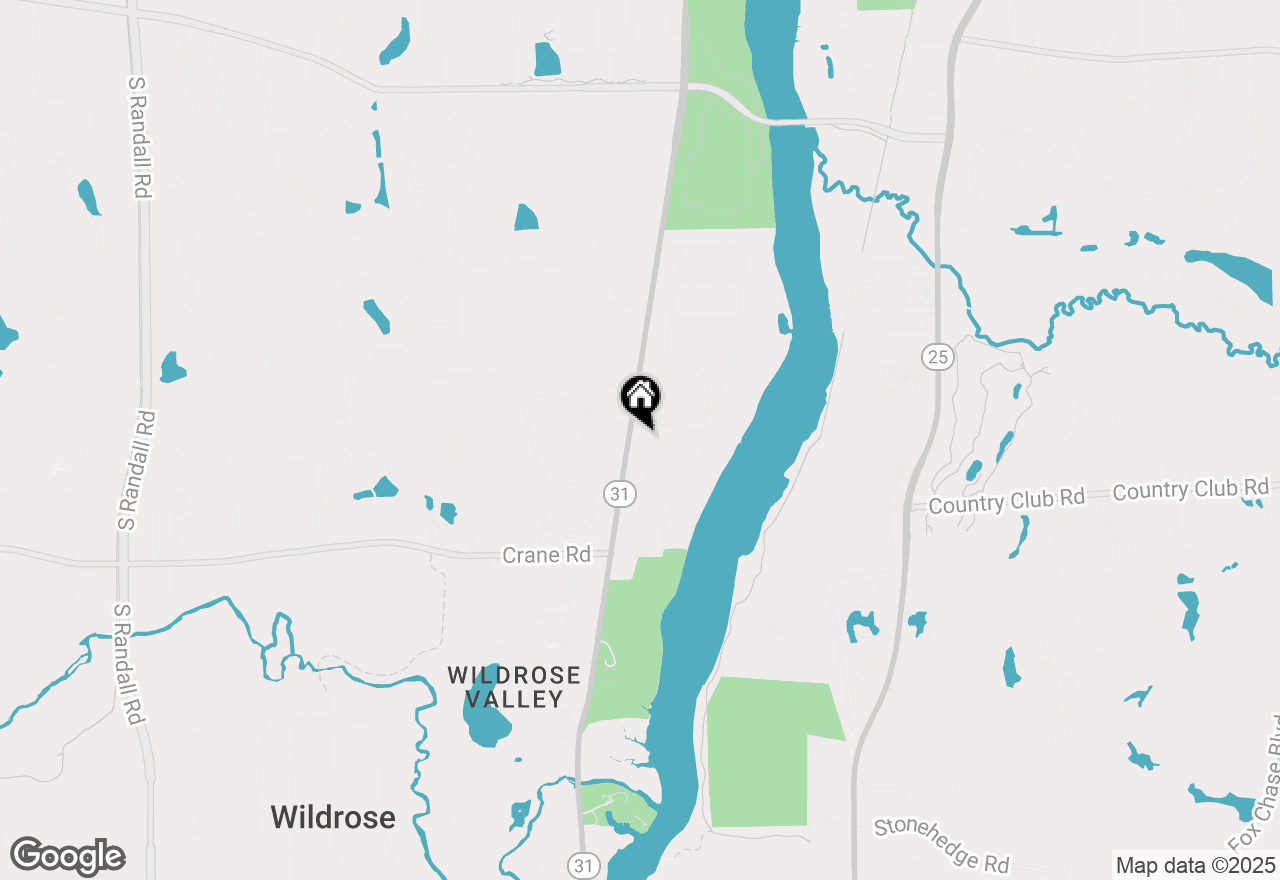 Map of 135 Thornhill Farm Lane, St. Charles, IL 60175