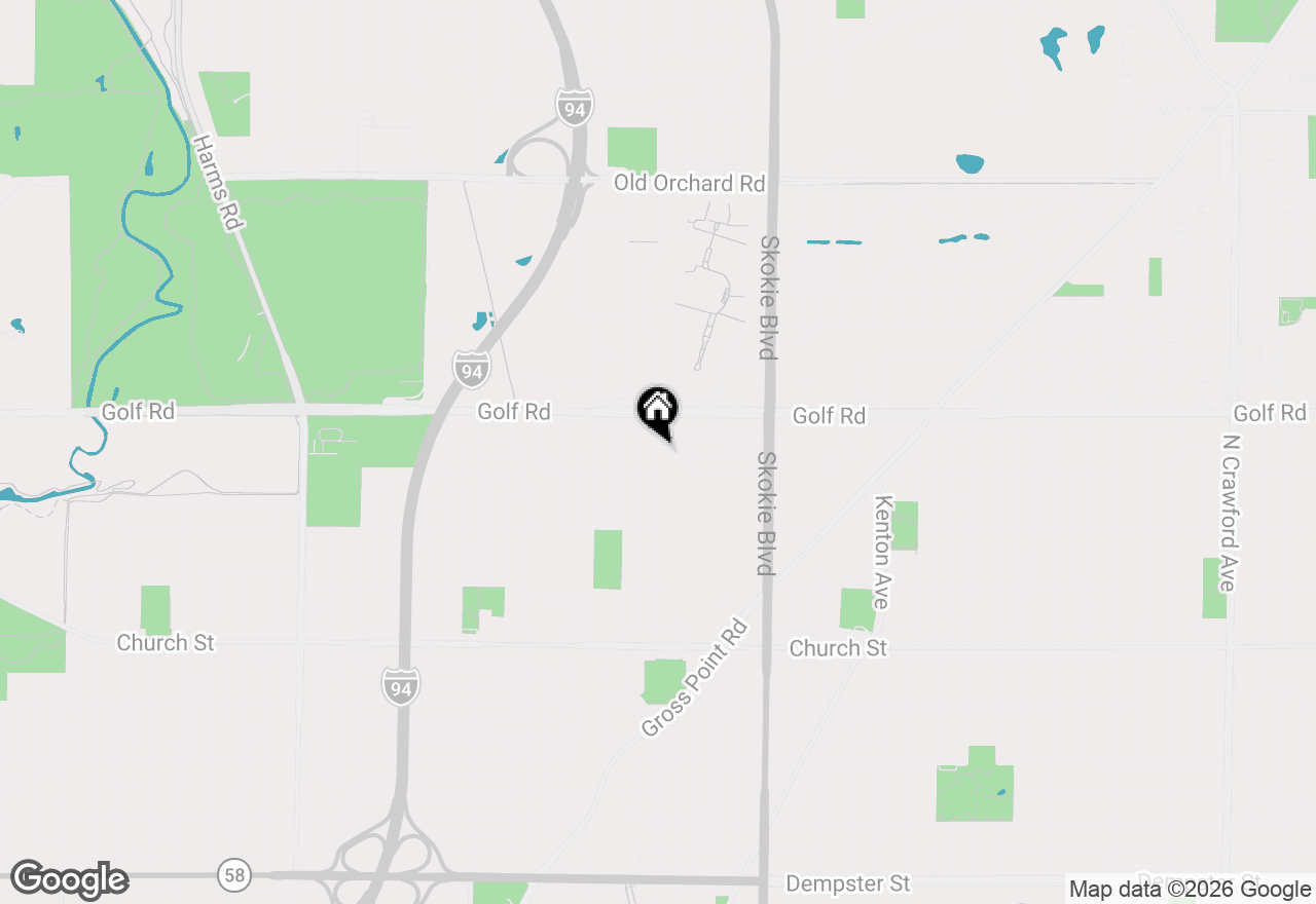 Map of 9517 Lavergne Avenue, Skokie, IL 60077