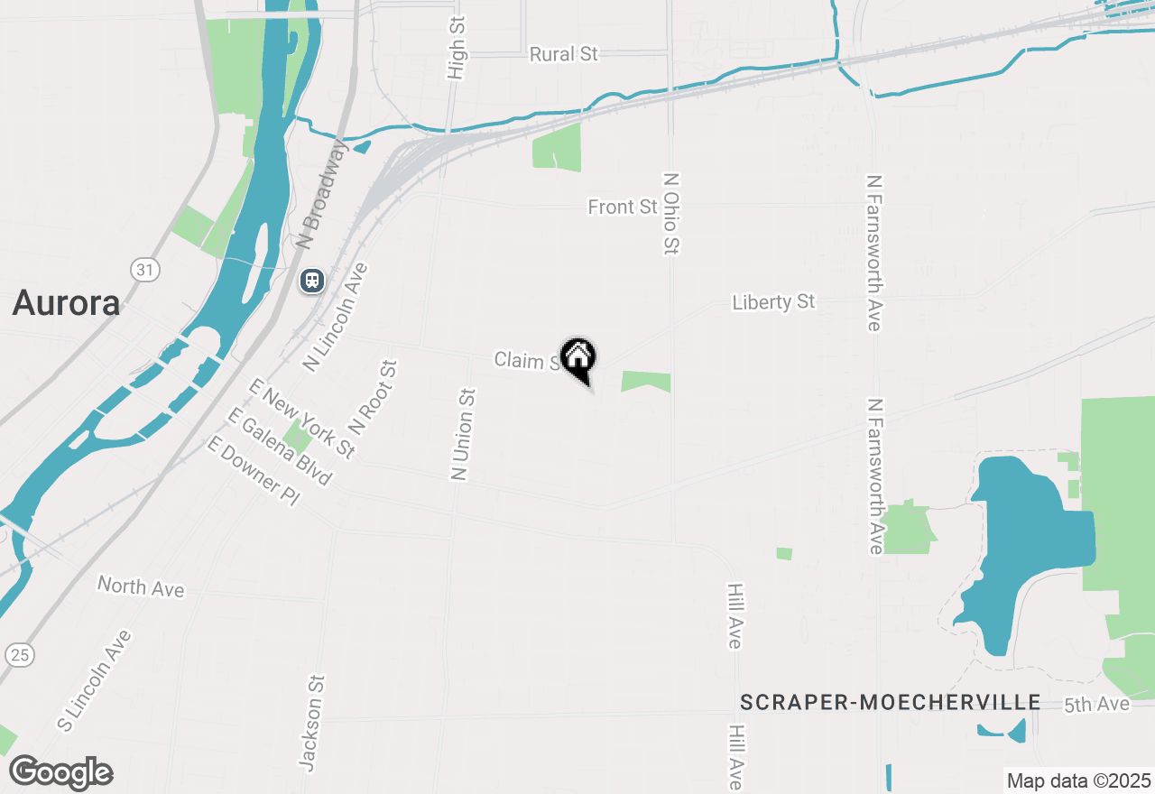 Map of 172 N East Avenue, Aurora, IL 60505