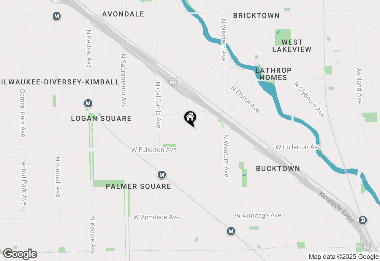 Map of 2502 N Rockwell Street #1, Chicago, IL 60647