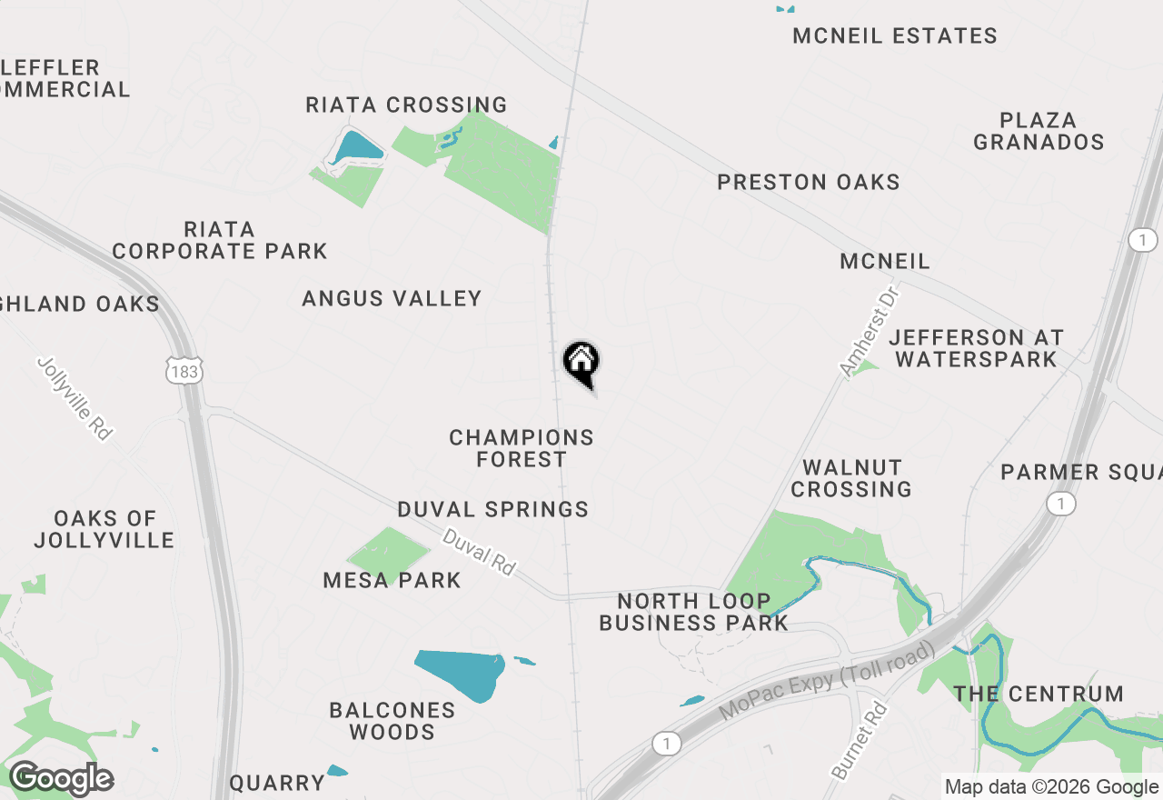 Map of 4600 Brown Bark Pl #A, Austin, TX 78727