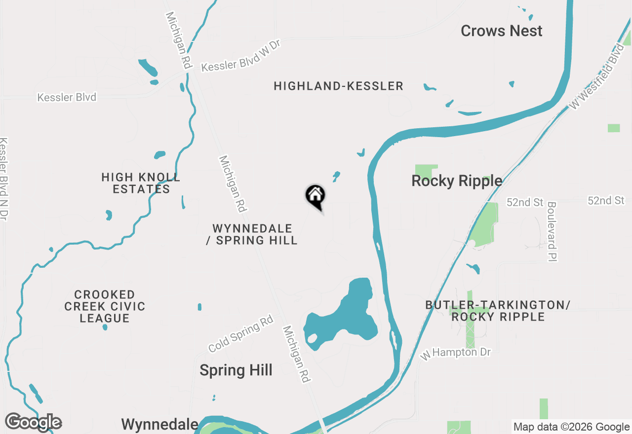 Map of 1400 W 52nd Street, Indianapolis, IN 46228