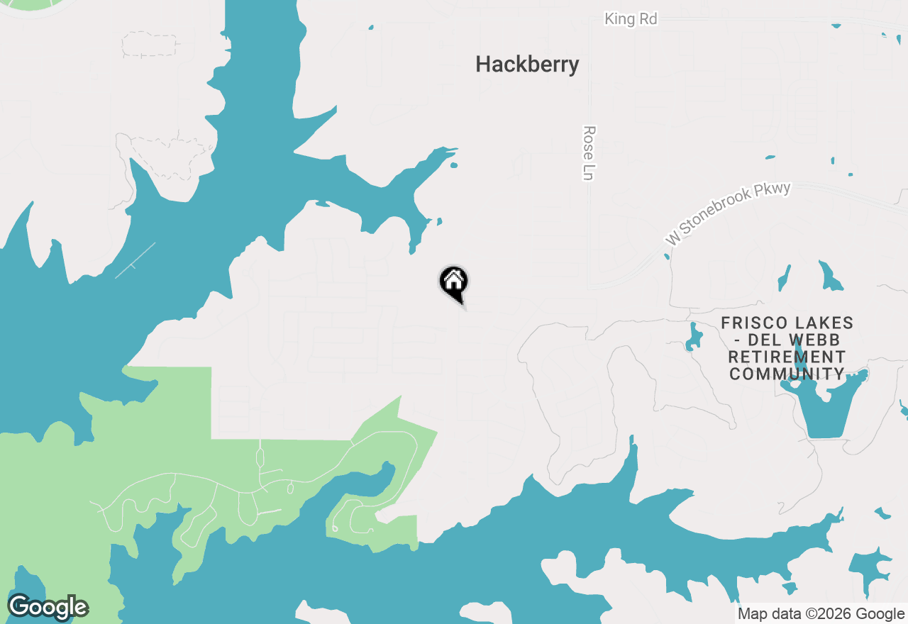 Map of 7293 Misty Oaks Lane, Frisco, TX 75036