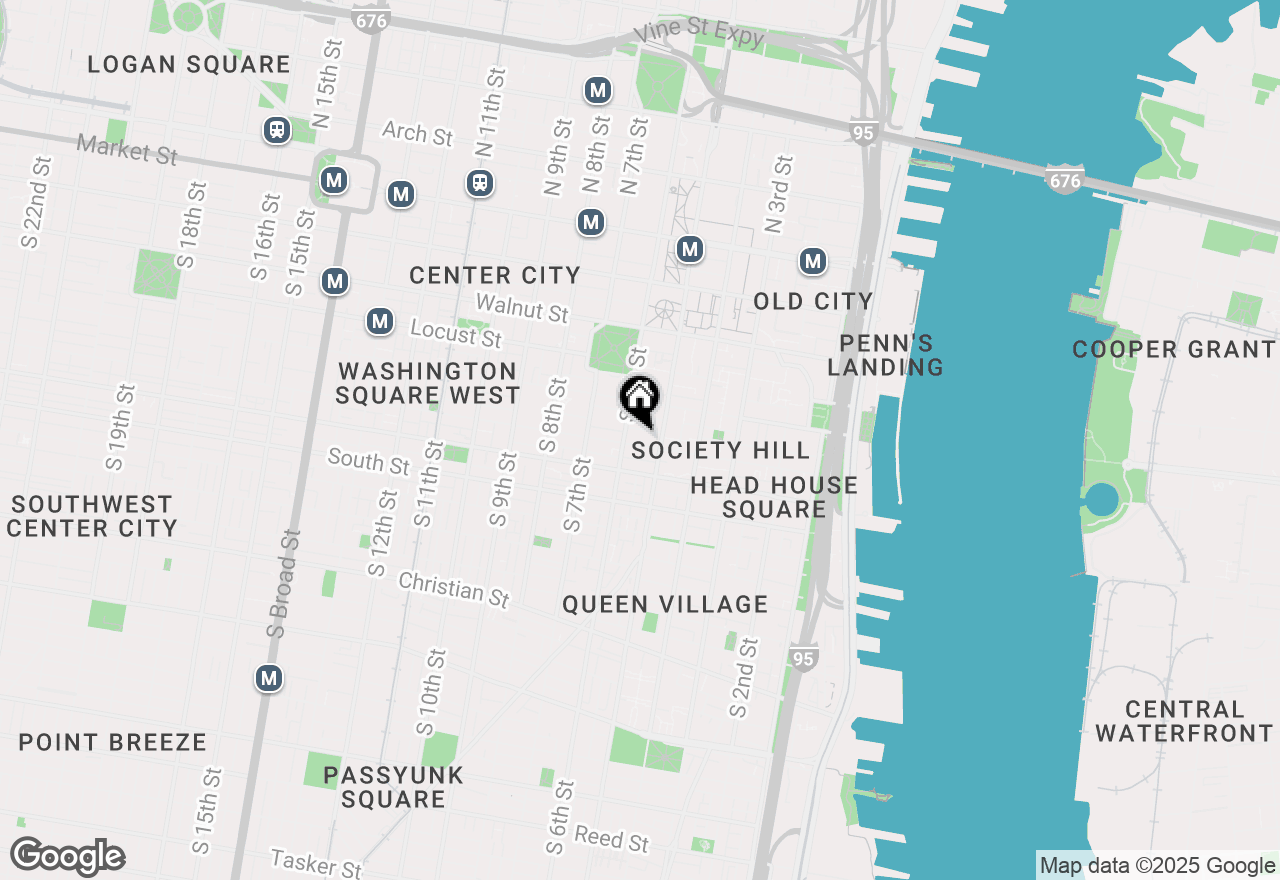 Map of 523 Pine Street #UNIT 3, Philadelphia, PA 19106