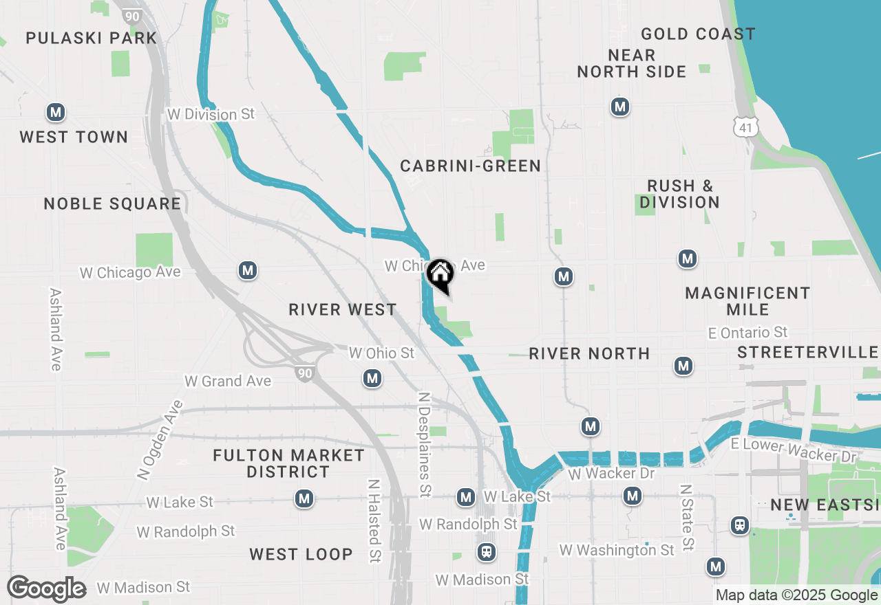 Map of 700 N Larrabee Street #1602, Chicago, IL 60654