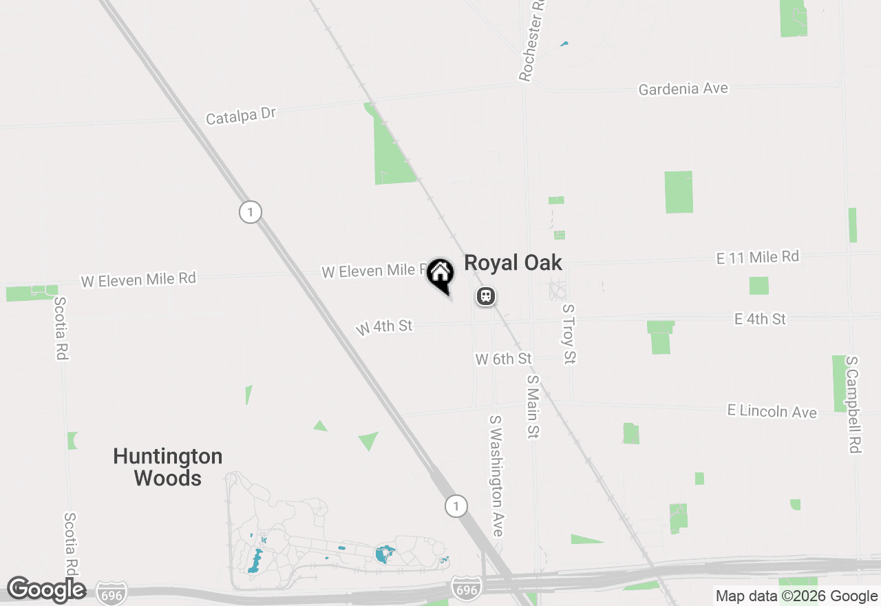 Map of 307 S Laurel Street, Royal Oak, MI 48067