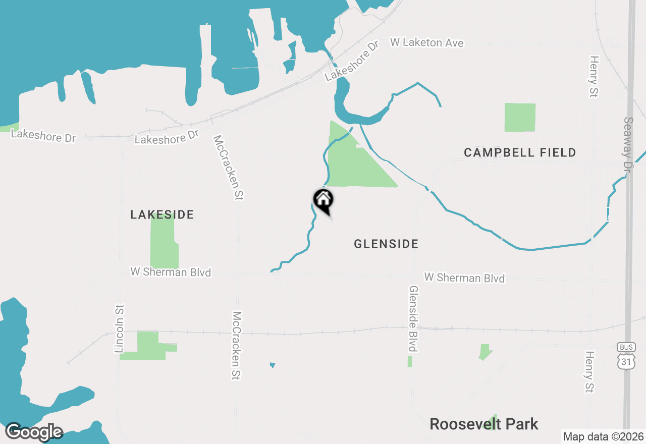 Map of 2417 Westwood Street, Muskegon, MI 49441