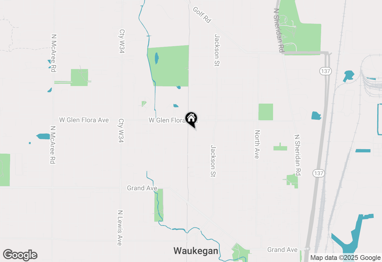 Map of 1105 Woodlawn Circle, Waukegan, IL 60085