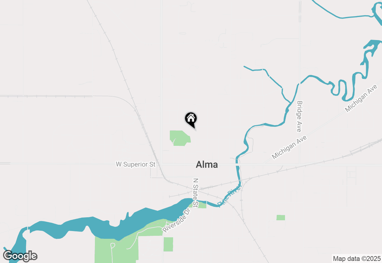 Map of 623 N State Street, Alma, MI 48801