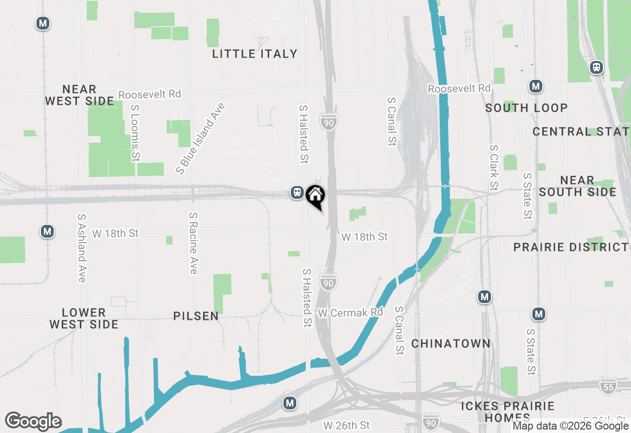 Map of 731 W 17th Street #1E, Chicago, IL 60616