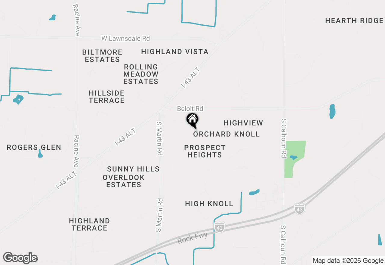 Map of 5235 S Oak Ridge Dr, New Berlin, WI 53146