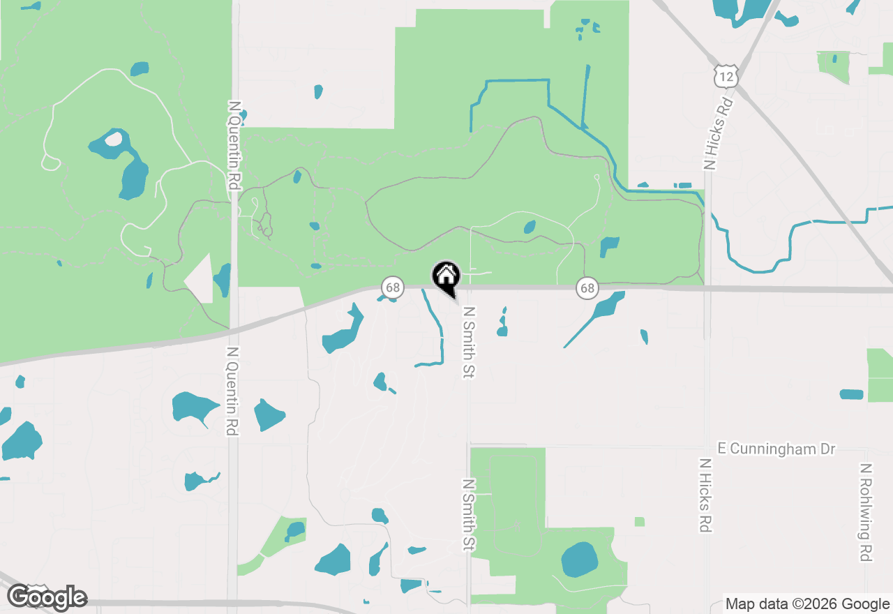 Map of 1550 N Dartmoor Avenue, Palatine, IL 60067