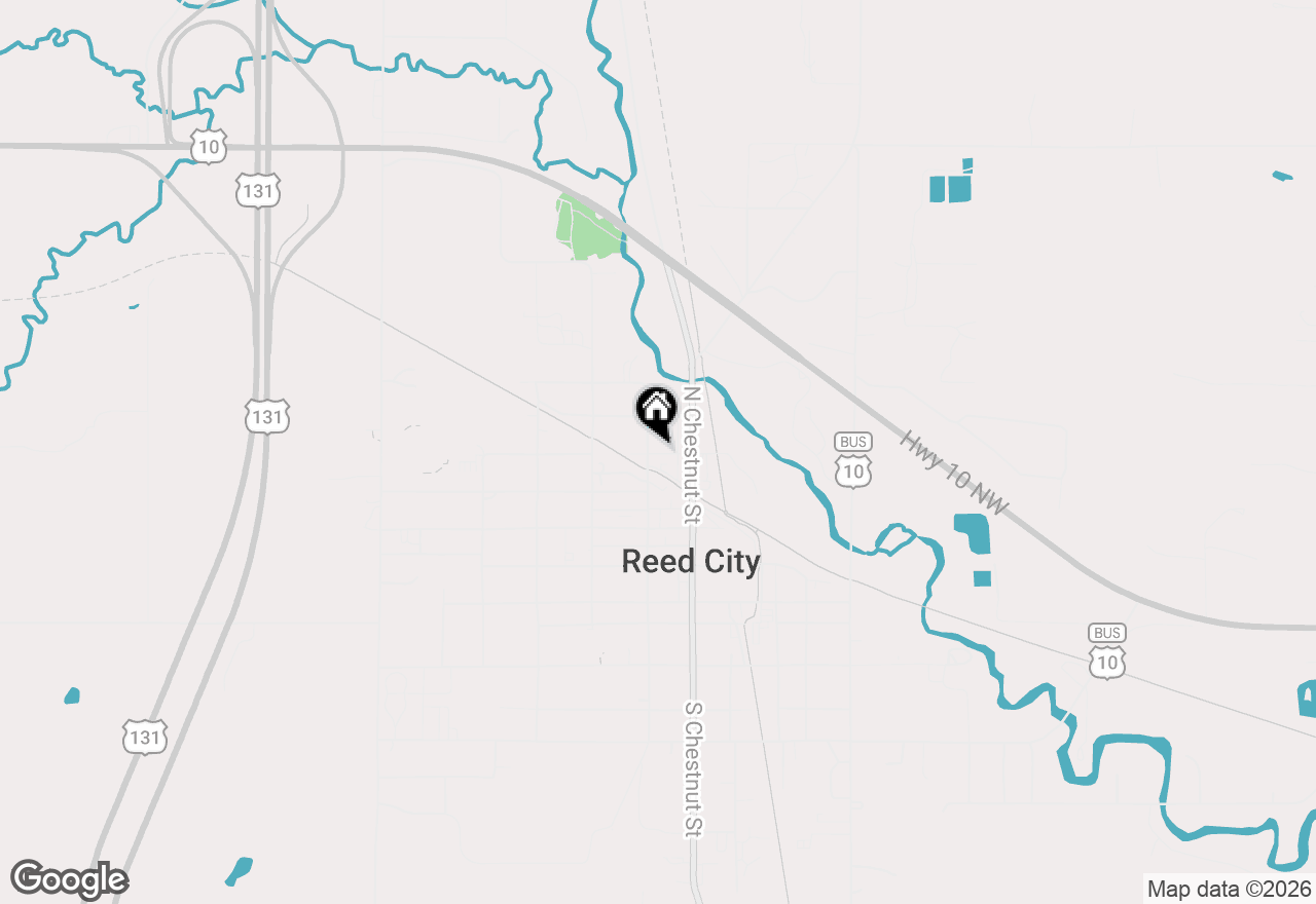 Map of 136 W 5th Avenue, Reed City, MI 49677