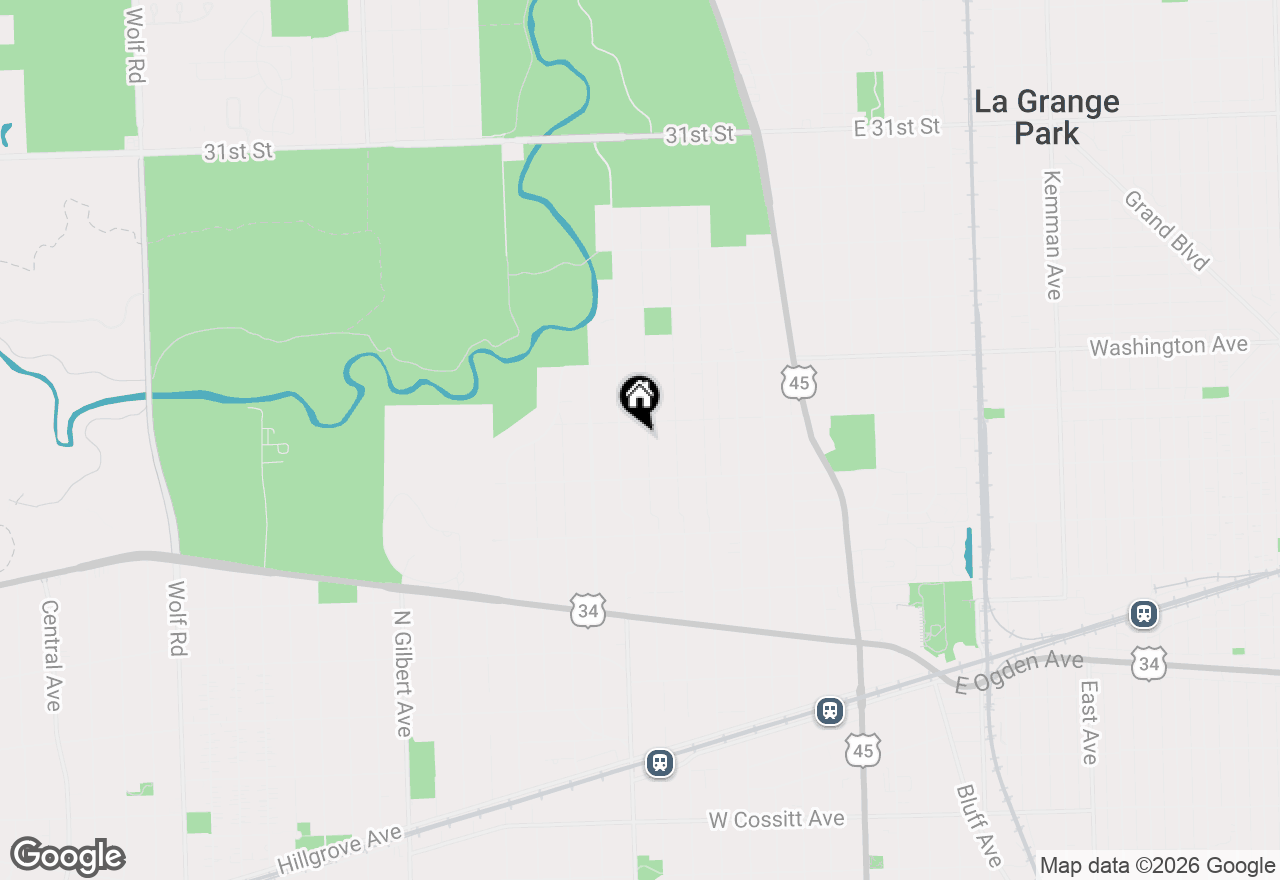 Map of 534 N Stone Avenue, La Grange Park, IL 60526