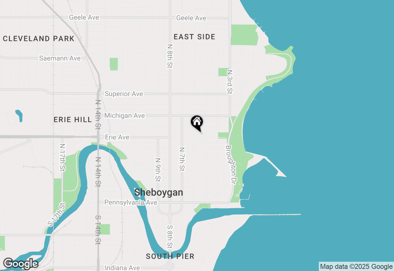 Map of 1105 N 6th St, Sheboygan, WI 53081