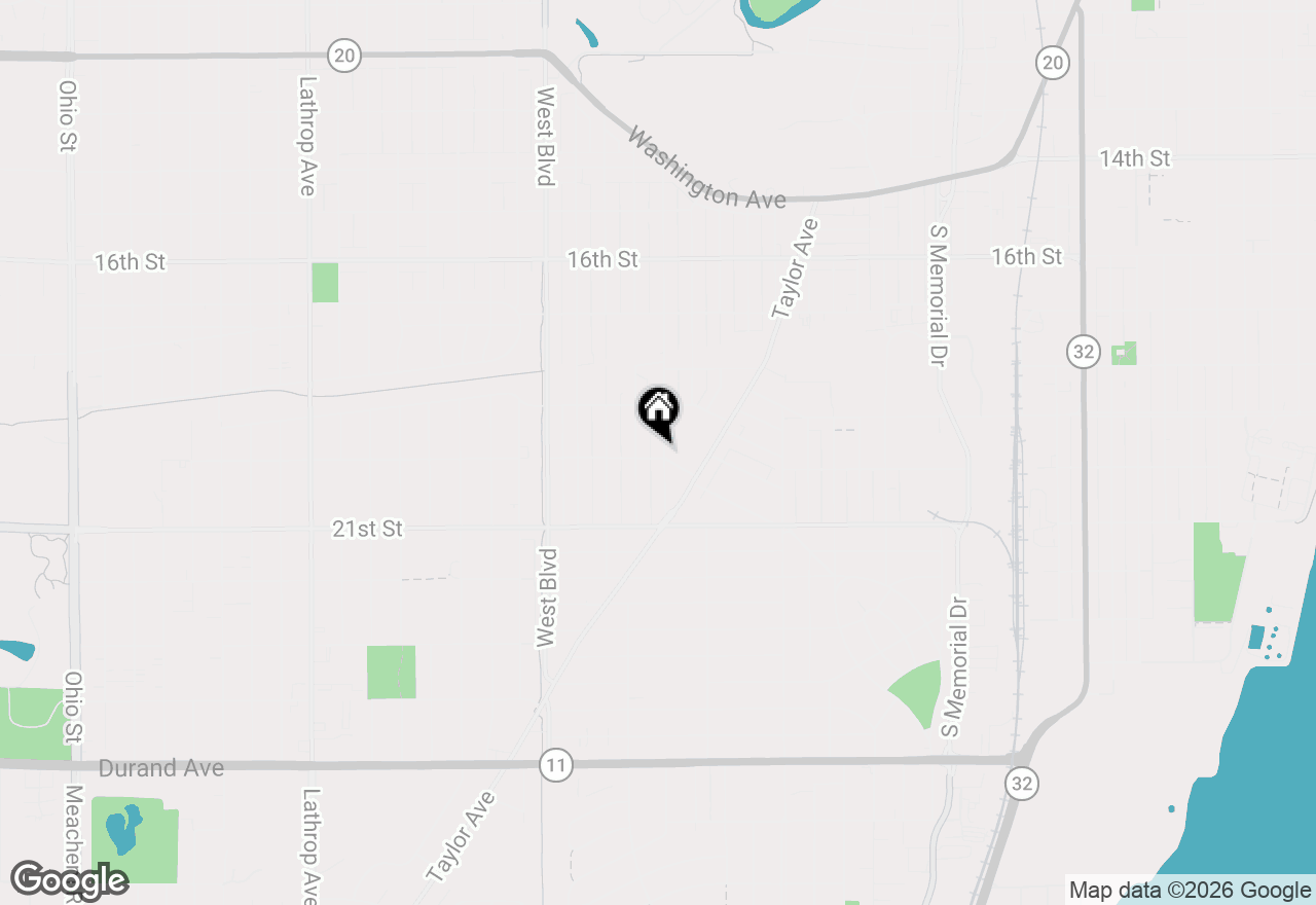 Map of 1950 Grange Ave, Racine, WI 53403
