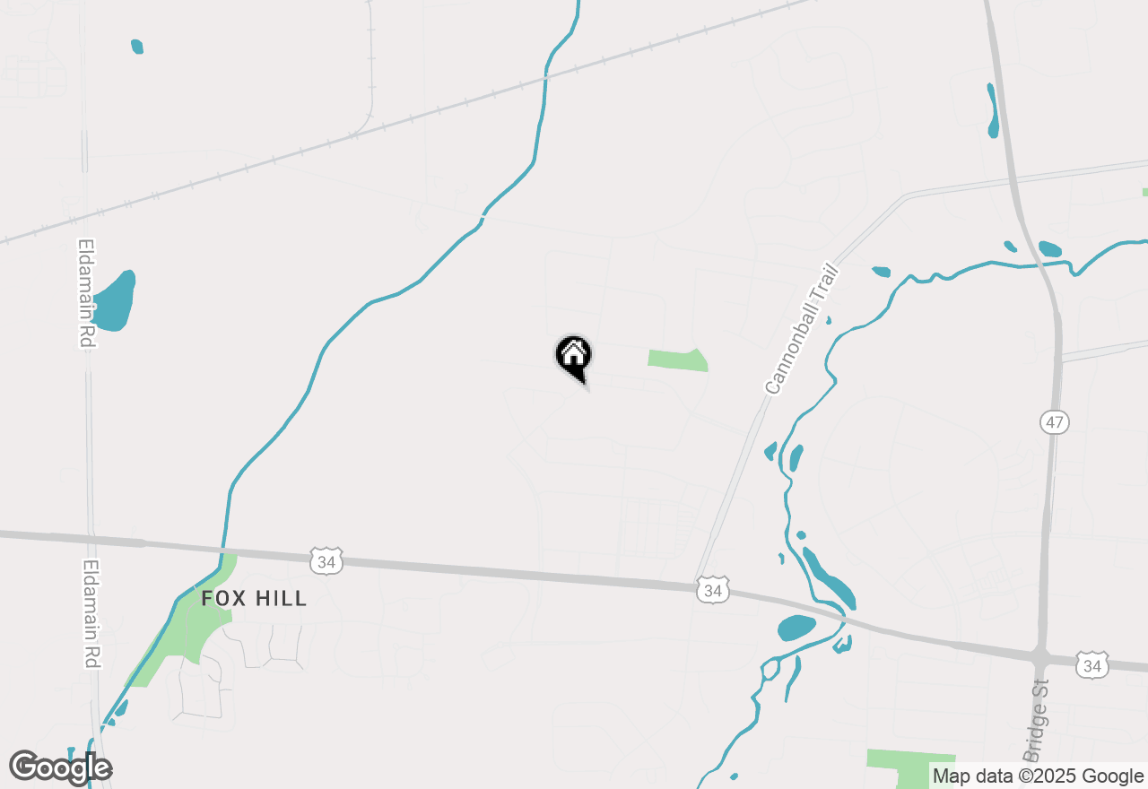 Map of 1216 Gillespie Lane, Yorkville, IL 60560