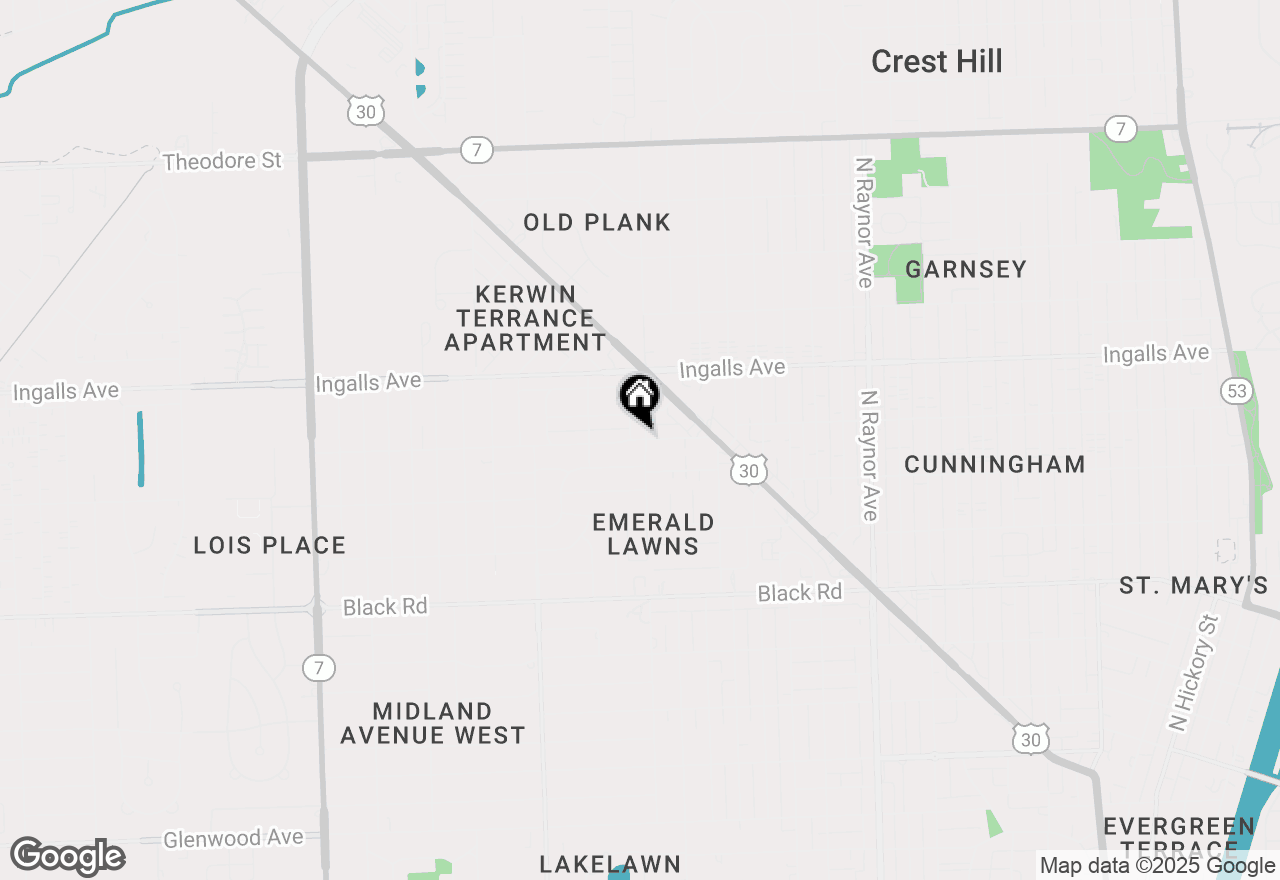 Map of 1202 Clara Avenue, Joliet, IL 60435