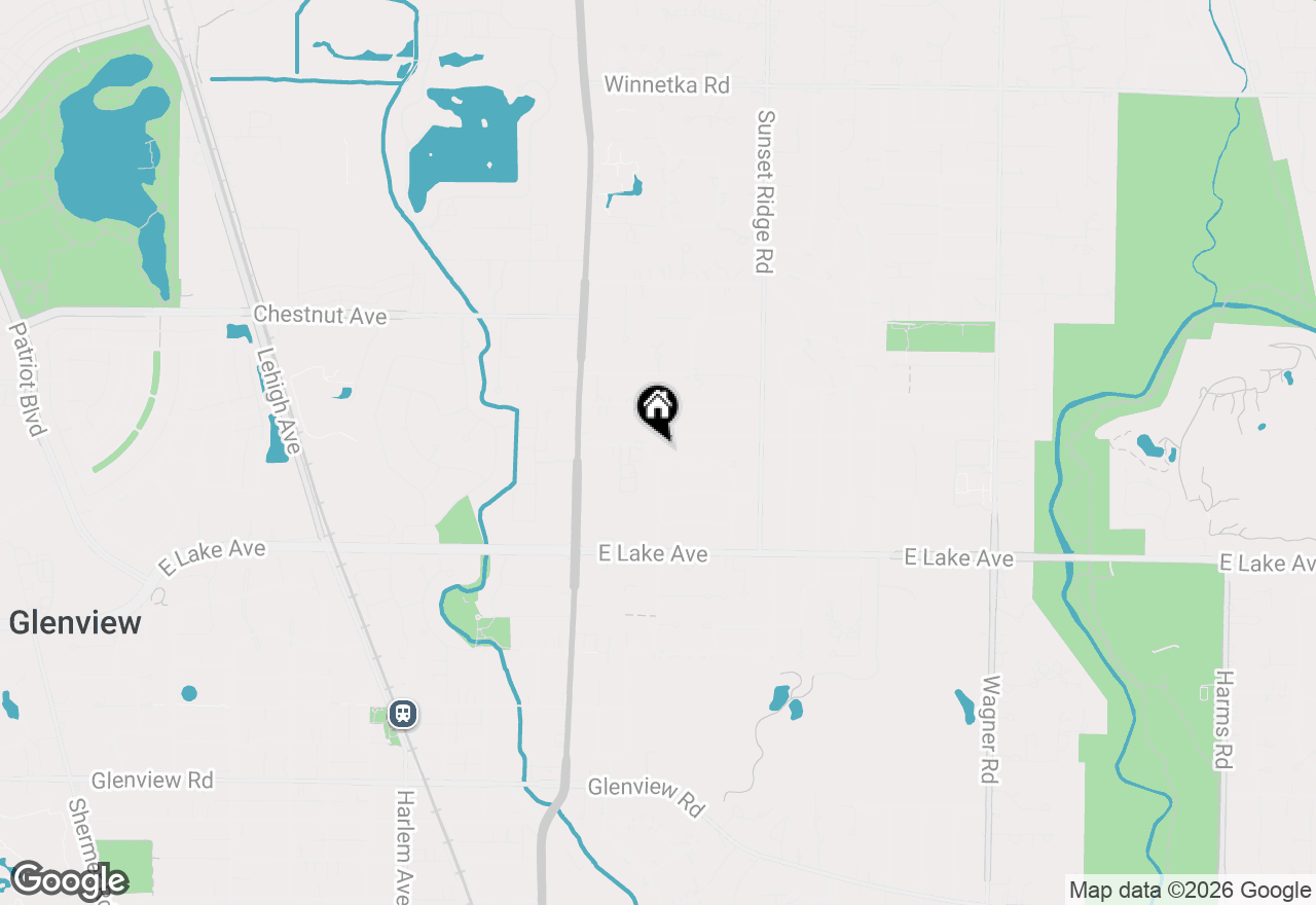 Map of 1535 Huntington Drive, Glenview, IL 60025