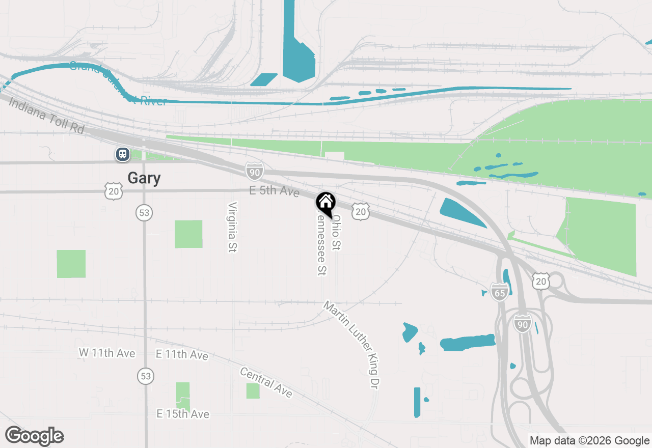 Map of 613 Tennessee Street, Gary, IN 46402