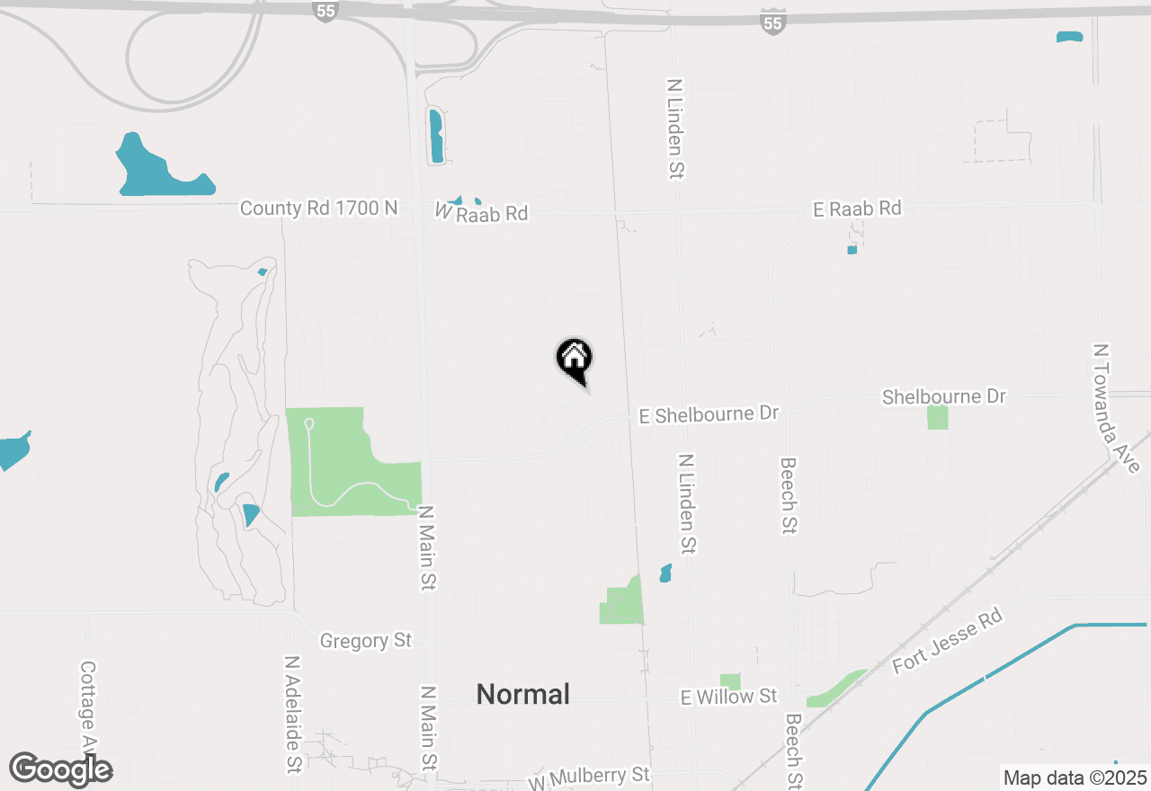 Map of 230 Parktrail Road, Normal, IL 61761