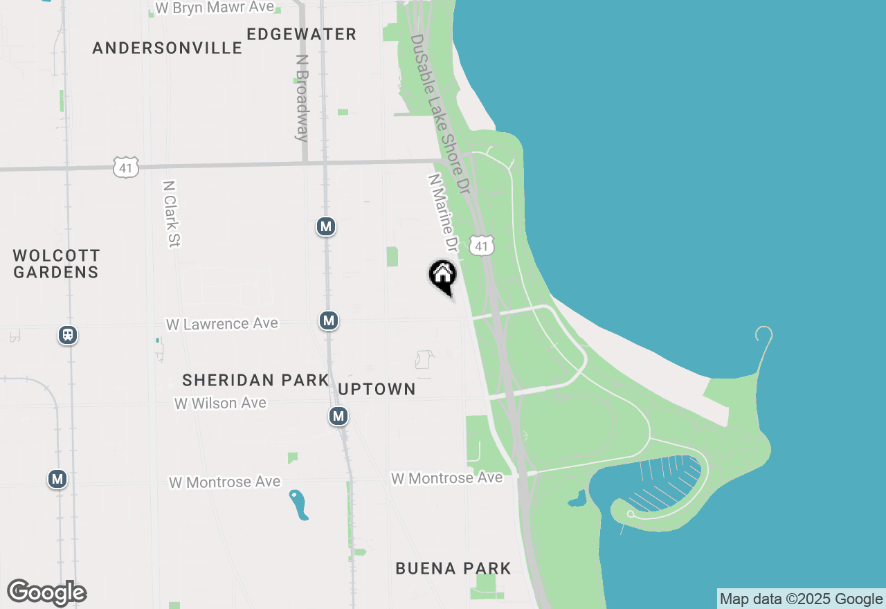 Map of 823 W Gunnison Street #1E, Chicago, IL 60640