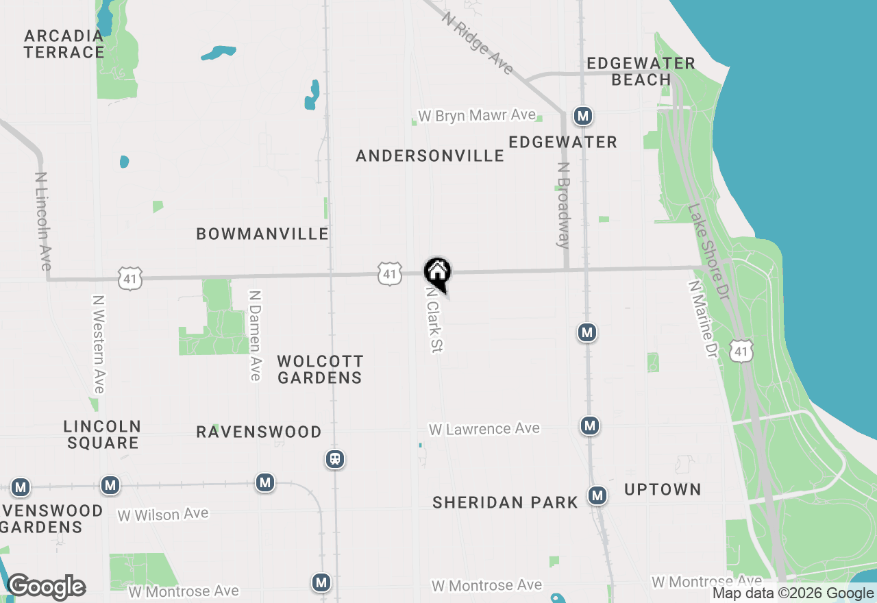Map of 5115 N Clark Street #3F, Chicago, IL 60640