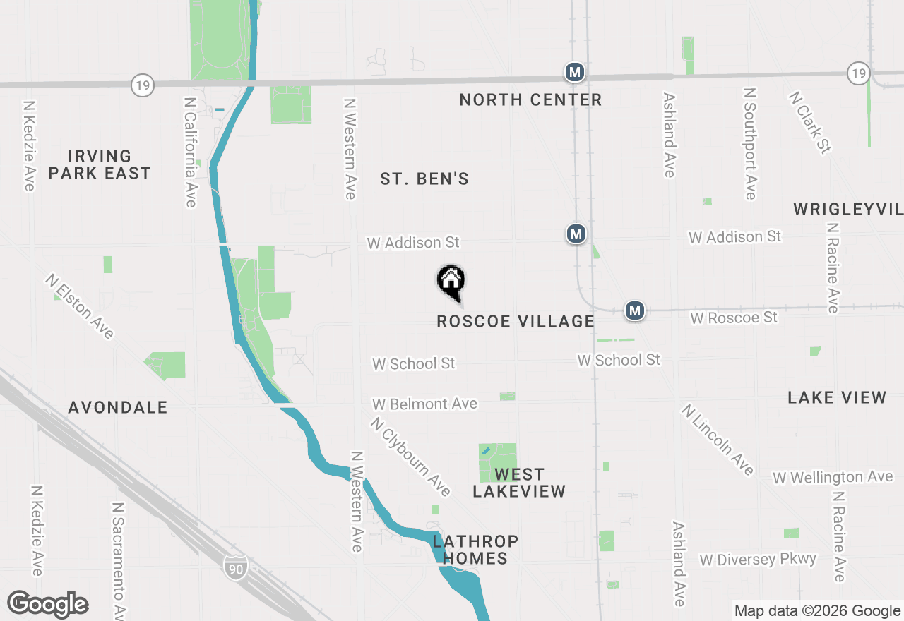 Map of 3414 N Hamilton Avenue, Chicago, IL 60618