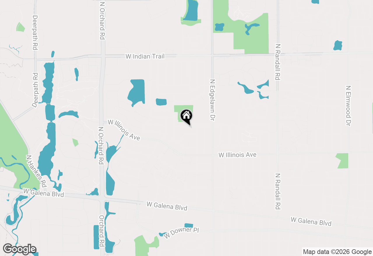 Map of 1950 Heather Drive, Aurora, IL 60506