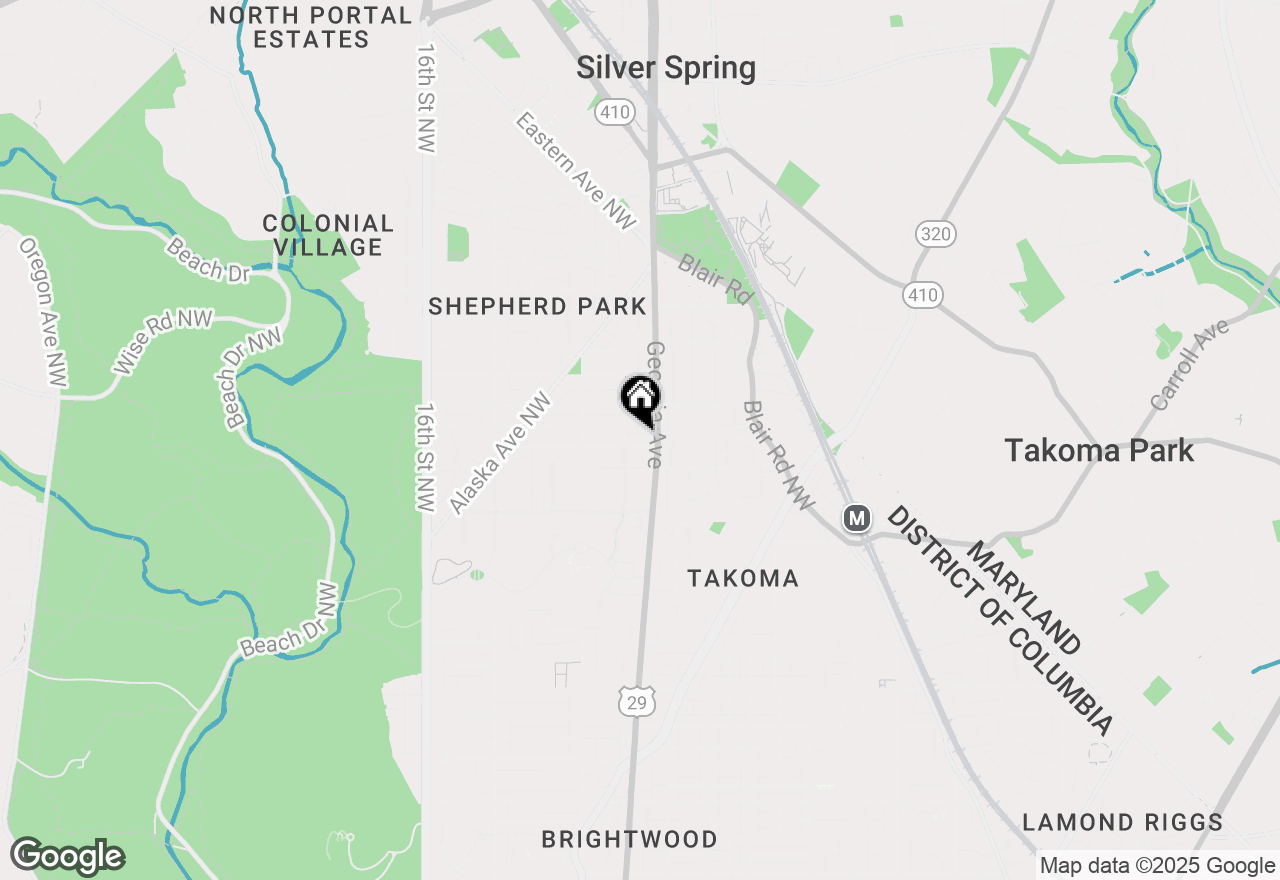 Map of 1117 Fern Street Nw, Washington, DC 20012