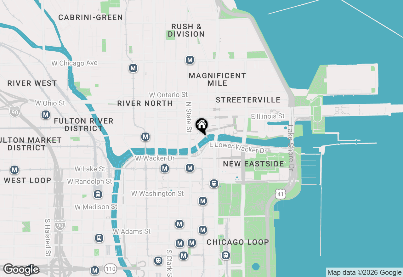 Map of 401 N Wabash Avenue #86D, Chicago, IL 60611