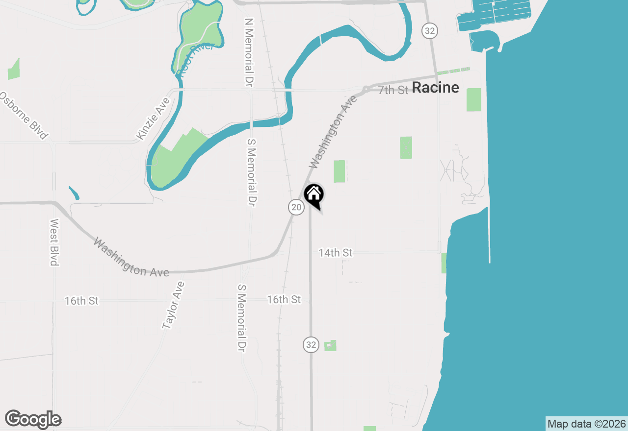 Map of 1219 Racine St, Racine, WI 53403
