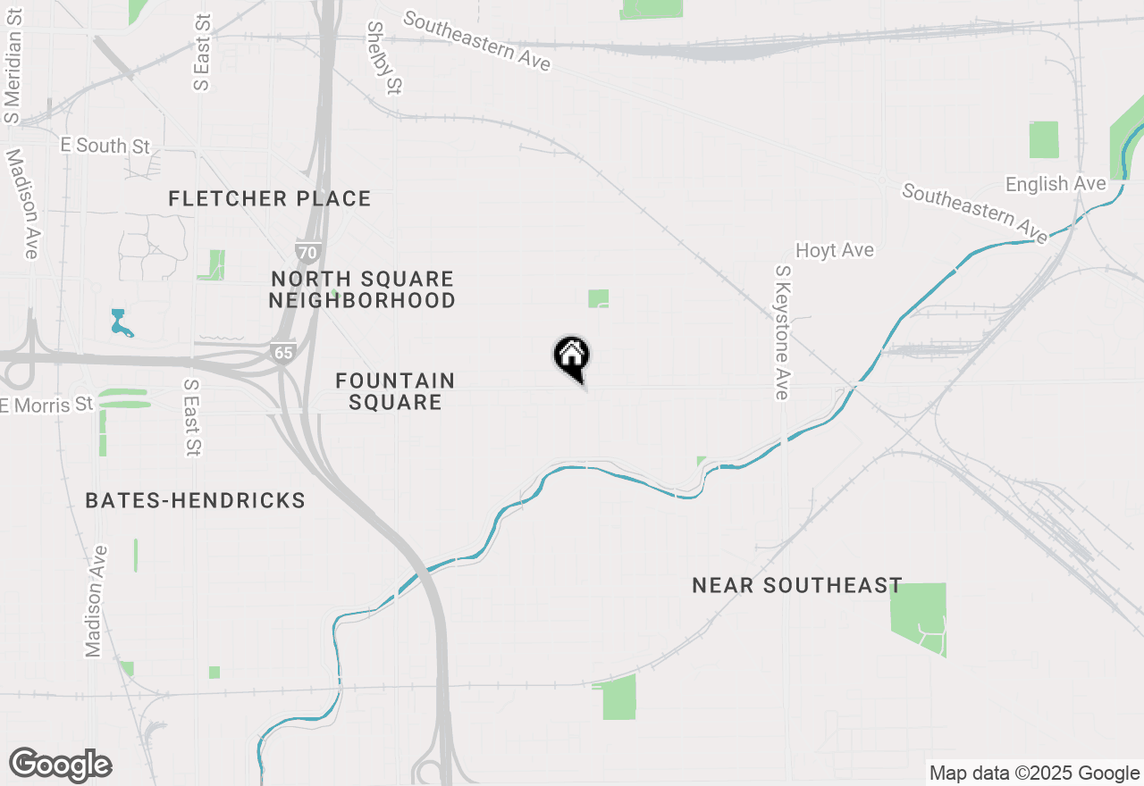 Map of 1619 Prospect Street, Indianapolis, IN 46203