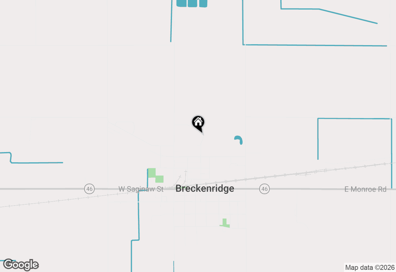Map of 505 Eaton Street, Breckenridge, MI 48615
