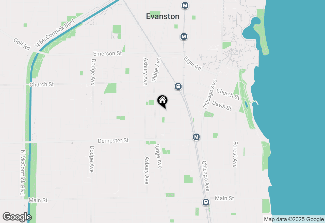 Map of 1500 Oak Avenue #4B, Evanston, IL 60201