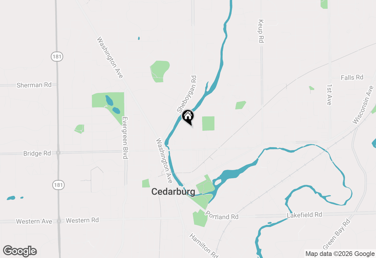 Map of W60N761 Jefferson Ave, Cedarburg, WI 53012