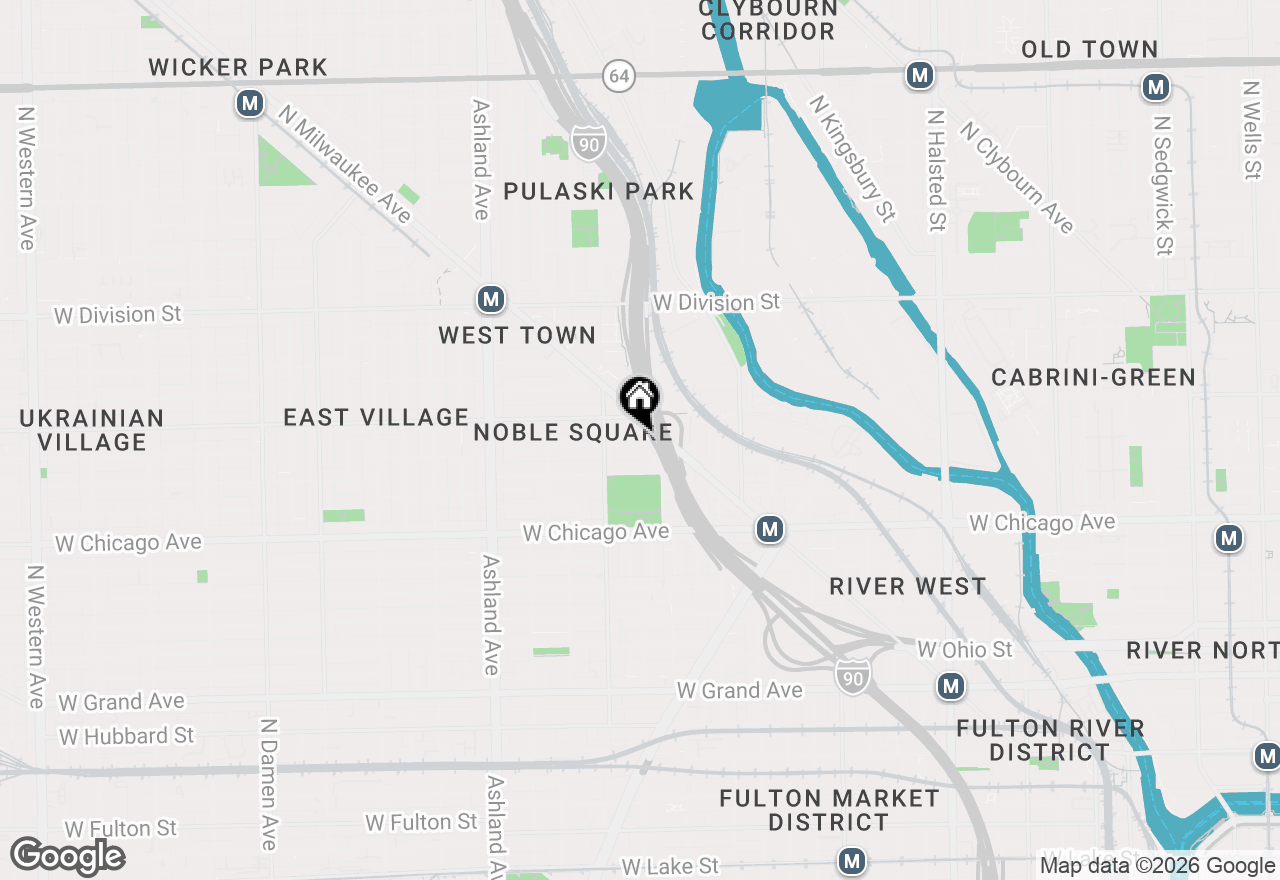 Map of 1334 W Walton Street #2W, Chicago, IL 60642