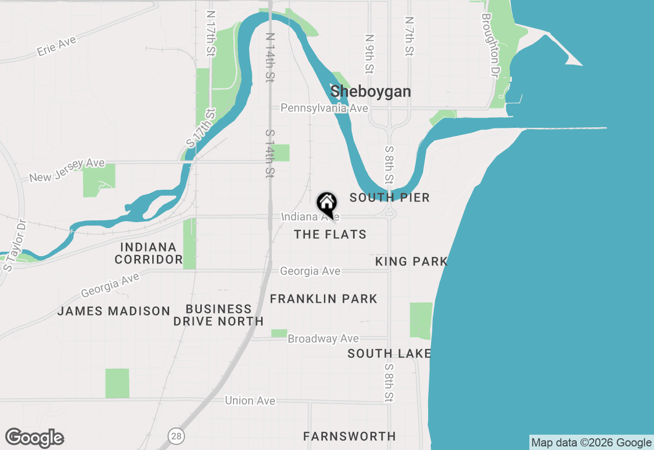Map of 1114 S 11th St St, Sheboygan, WI 53081