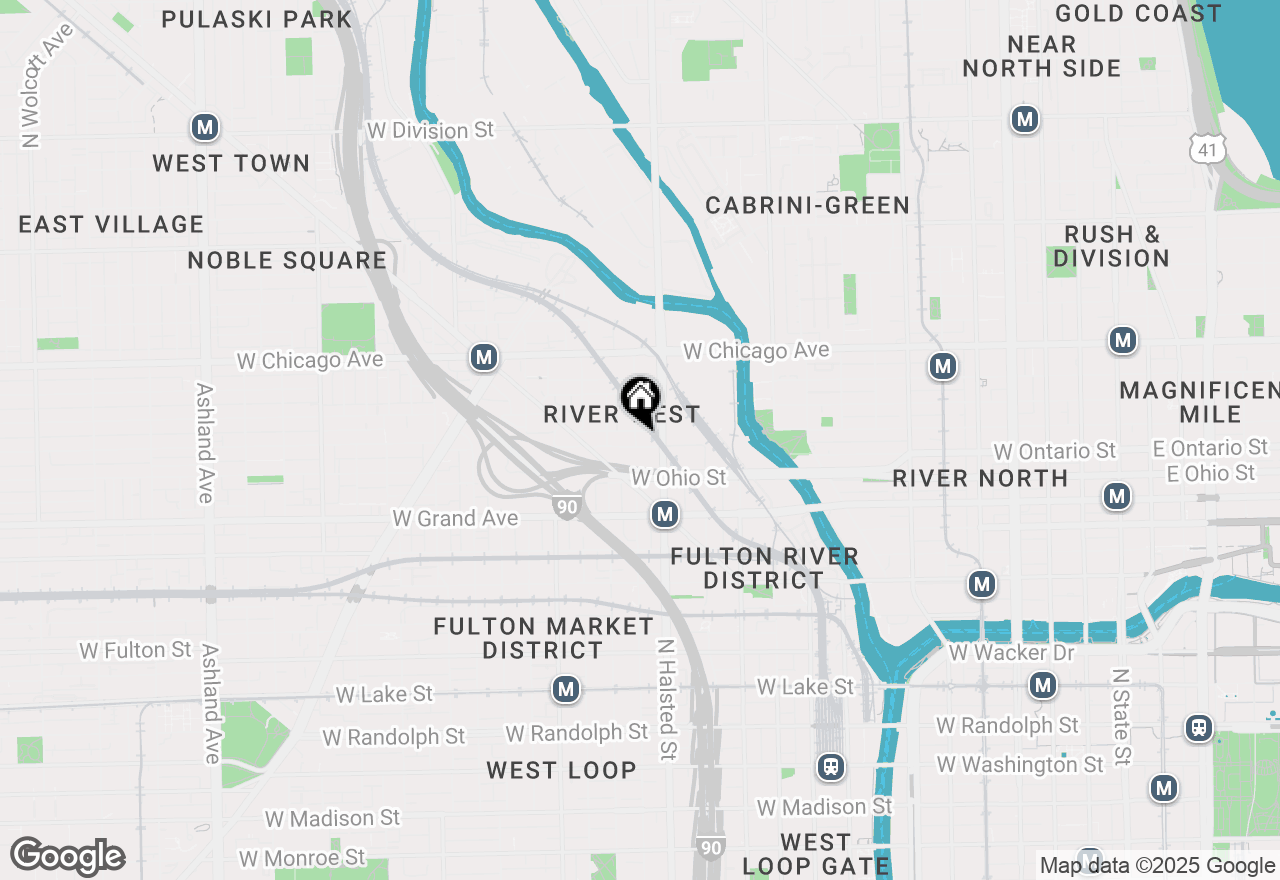 Map of 647 N Green Street #208, Chicago, IL 60642